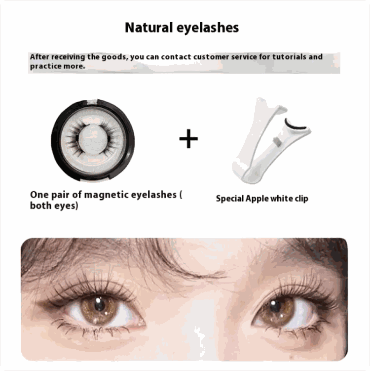 NuraGlow false lashes without glue – Reusable Natural Lashes with Lash Curler