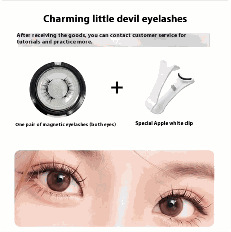 NuraGlow false lashes without glue – Reusable Natural Lashes with Lash Curler