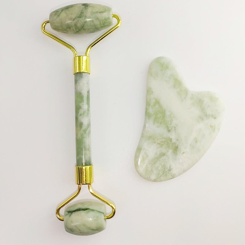 White Jade Facial Roller Gua Sha Set for Skincare Massage