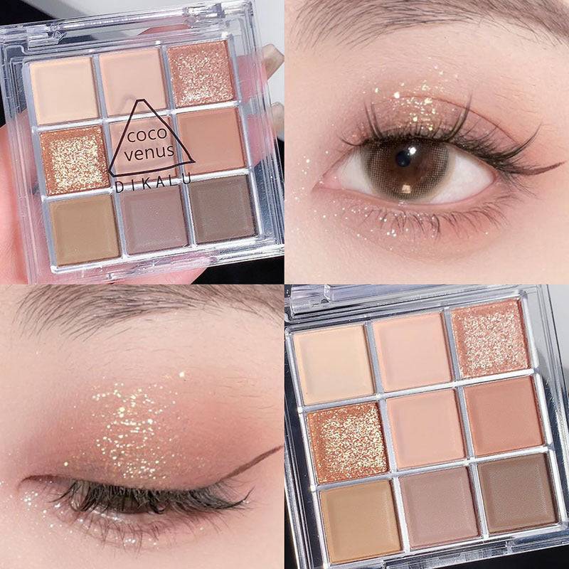 DIKALU Sunset Spectrum Eyeshadow Kit with vibrant matte and shimmer sunset shades for glamorous eye makeup
