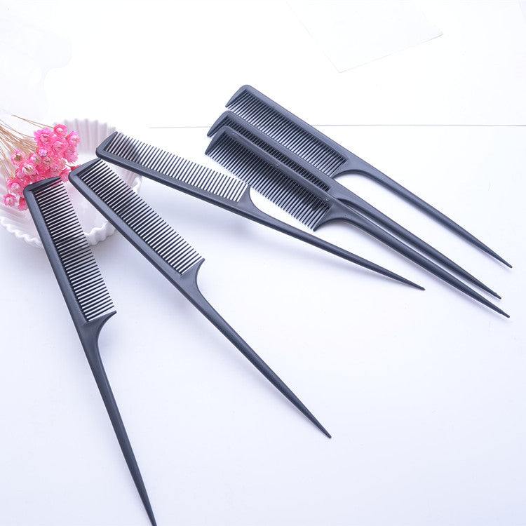 NuraGlow Rat Tail Comb for Hair Styling – Plastic Sectioning & Parting Comb