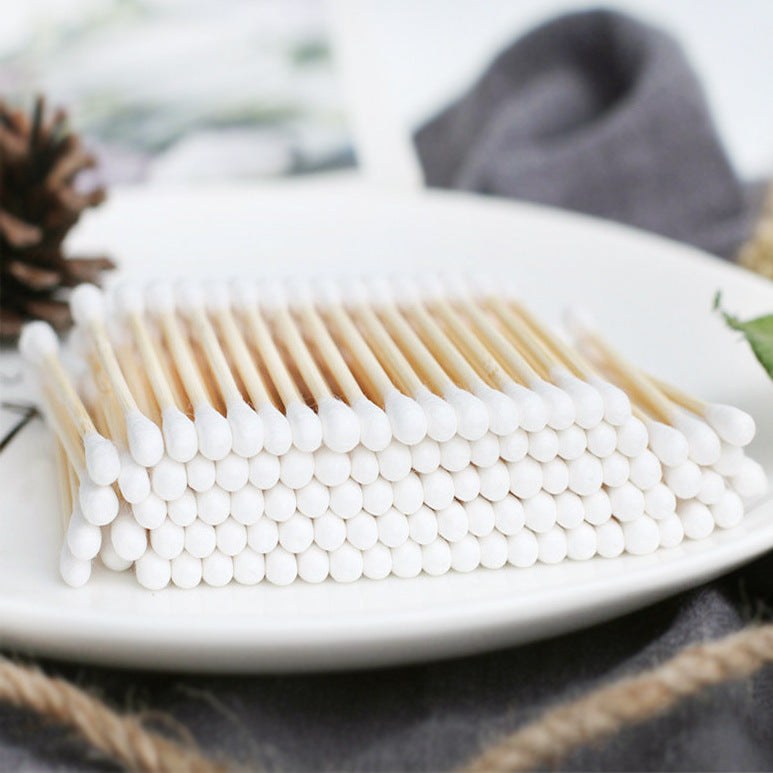 Bamboo Cotton Swabs for Makeup & Ear Cleaning