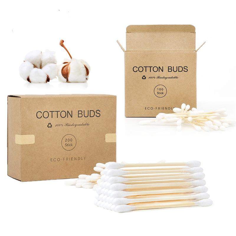 Bamboo Cotton Swabs for Makeup & Ear Cleaning