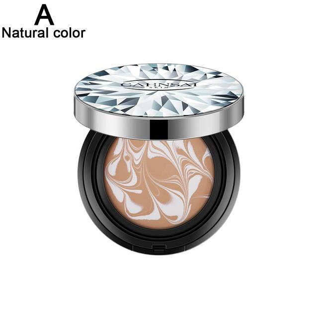 Moisturizing cushion foundation compact with lightweight BB and CC cream makeup for natural glow and hydration