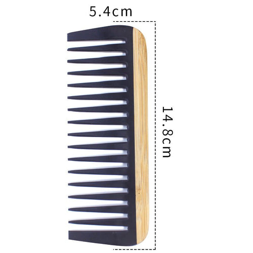 Bamboo hair comb for women anti-static wooden skincare beauty tool