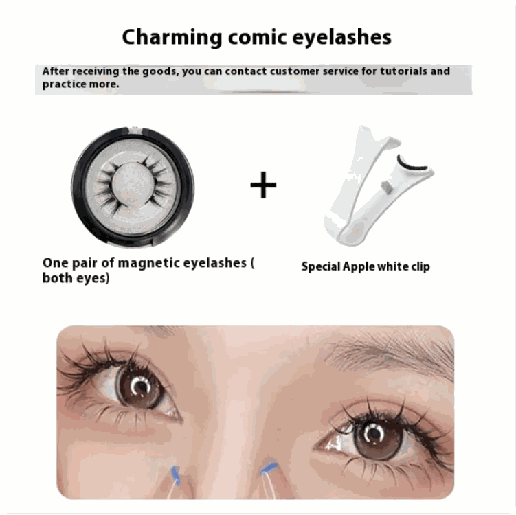 NuraGlow false lashes without glue – Reusable Natural Lashes with Lash Curler