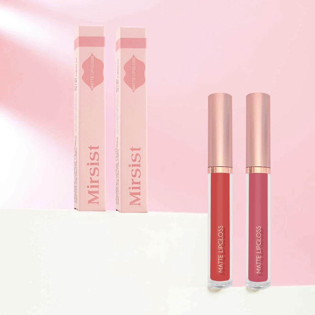 NuraGlow Matte Lip Gloss Nude Shades | Long Lasting Waterproof Lip Gloss Set