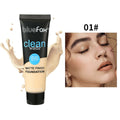 Matte waterproof foundation bottle with liquid foundation drop against white background