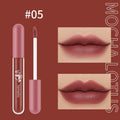 Matte moisturizing nourishing lipstick with skin rejuvenation beauty device for smoother, firmer skin