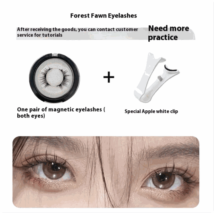 NuraGlow false lashes without glue – Reusable Natural Lashes with Lash Curler