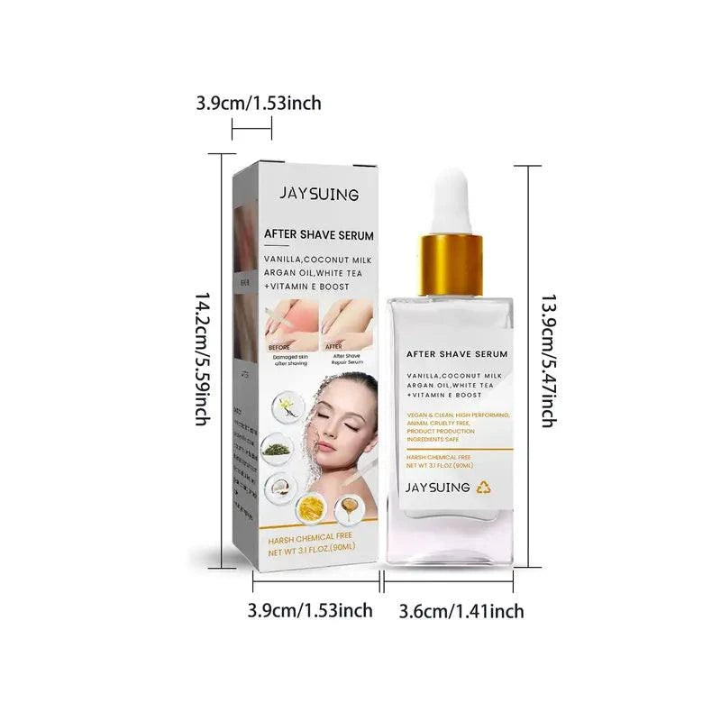 Bikini Area Soothing Serum bottle with smooth skin body care concept