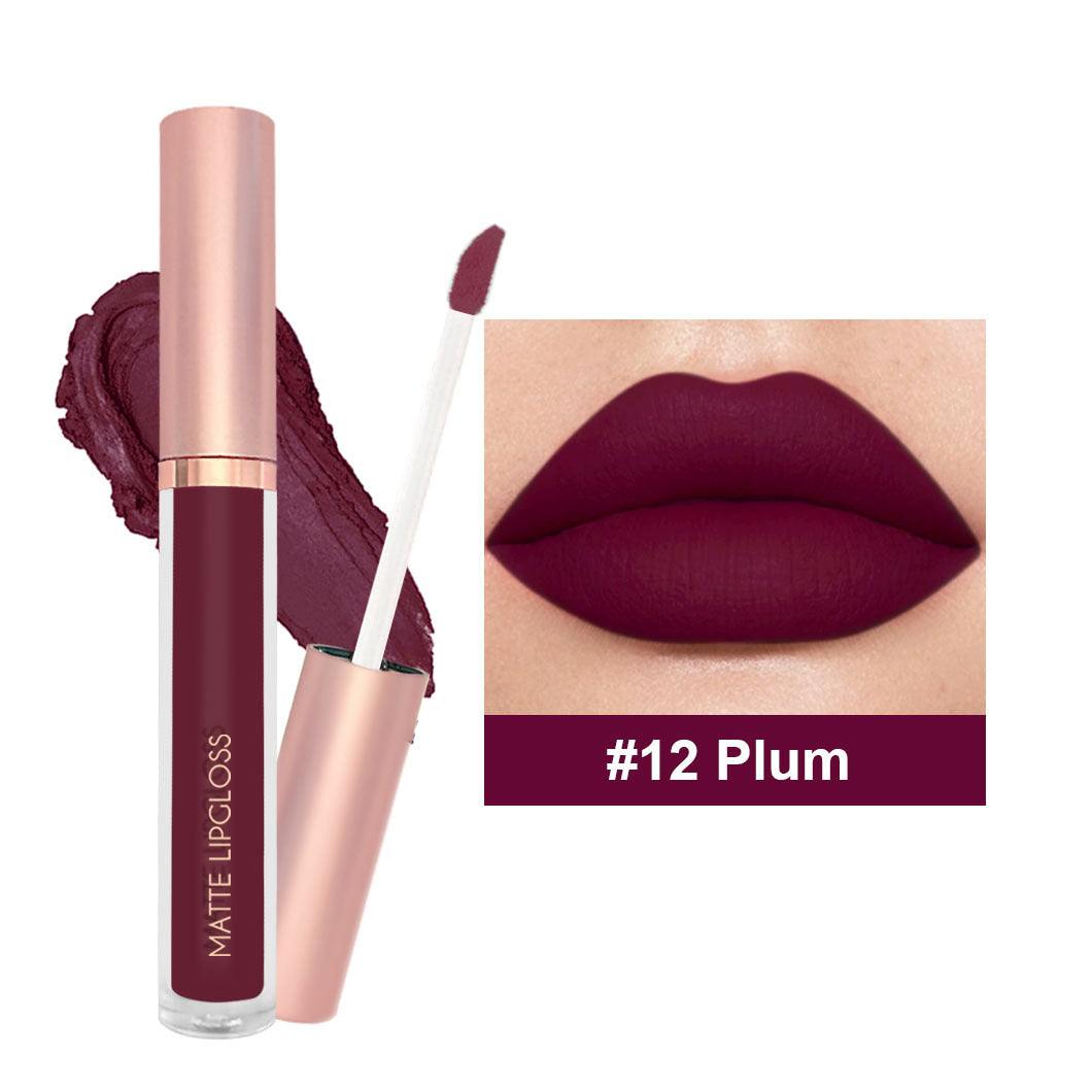 Matte lip gloss set with nude shades in a sleek design