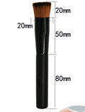 Contour foundation brush with ash wood handle and soft blending bristles for flawless makeup application
